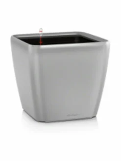 Ruukut & Istutusastiat|Lechuza Quadro Hopea Altakasteluruukku pyörillä ∅43cm, korkeus 40cm HOPEA KIILTÄVÄPINTA