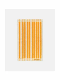 Kylpyhuonetekstiilit|Marimekko Raide-pyyhe 210 SAHRAM YELLOW, CREAM