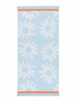 Kylpyhuonetekstiilit|Marimekko Rakastaa ei rakasta -hamampyyhe 520 LT.BLUE, OFF WHITE, ORANGE