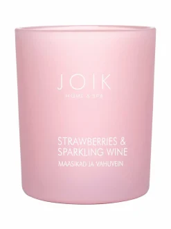 Huonetuoksut & Tuoksukynttilät|Joik Rape Seed Wax Candle Sparkling Wine and Strawberry -tuoksukynttilä 150 g