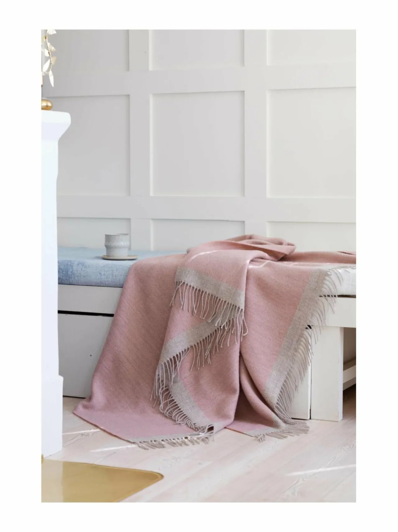 Huovat & Päiväpeitot|Lapuan Kankurit Rauha-villahuopa 130 x 180 cm ROSE-BEIGE