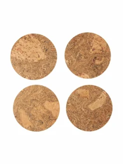 Keittiö- & Kattaustekstiilit|Casa Stockmann Rea-korkkilasinaluset 4 kpl NATURAL