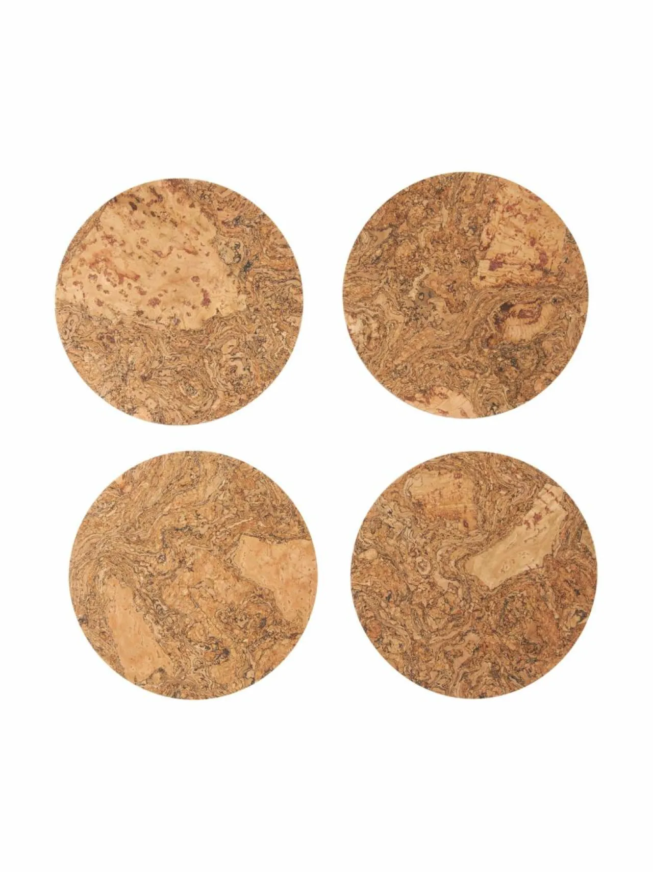 Keittiö- & Kattaustekstiilit|Casa Stockmann Rea-korkkilasinaluset 4 kpl NATURAL