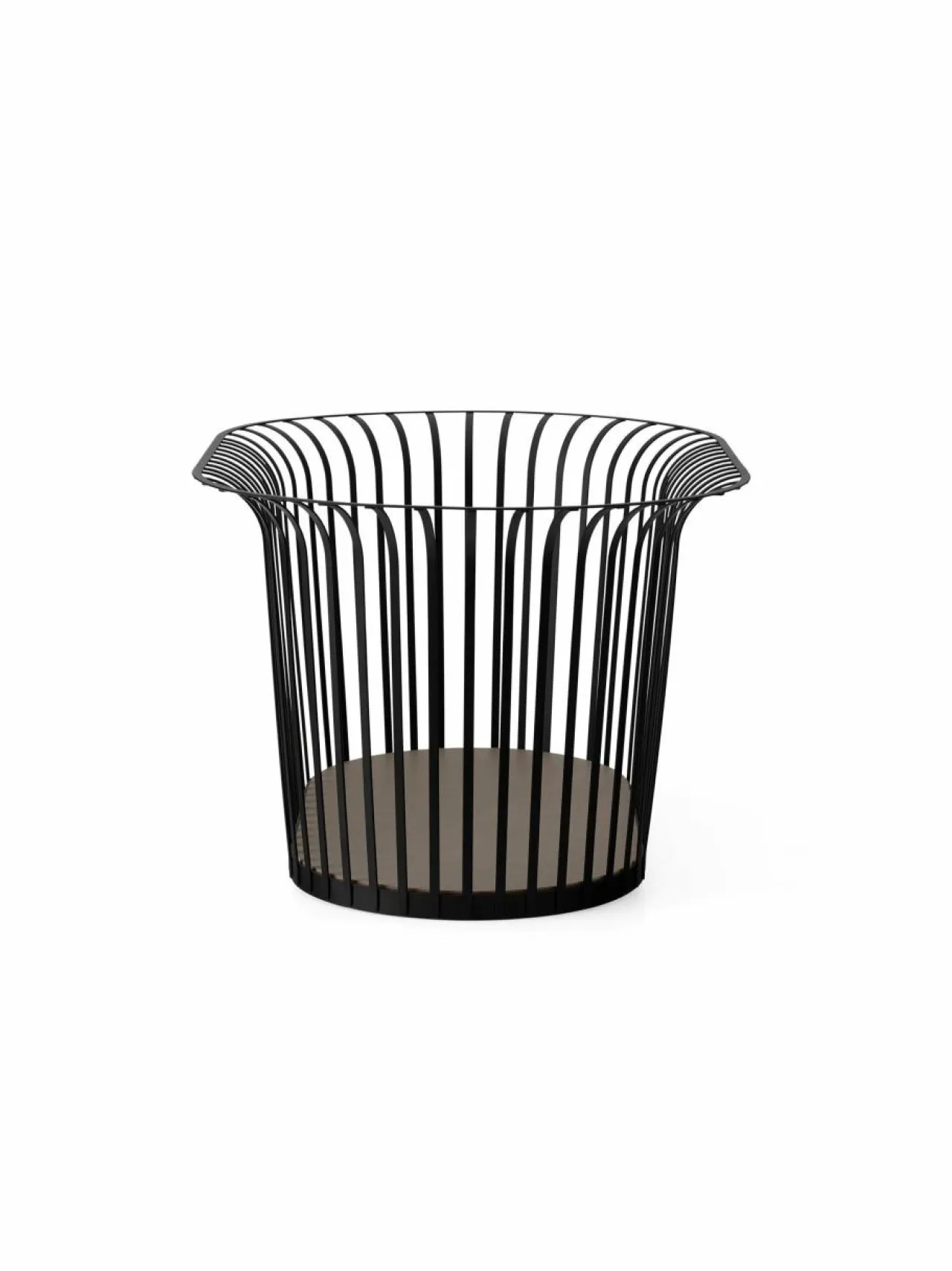 Säilytys|Audo Copenhagen Ribbon Basket -kori RAL9005 BLACK, GREY LEATHER