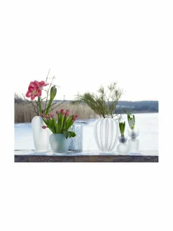 Ruukut & Istutusastiat|Wikholm Form Riffle-hyasinttivaasi, 9 x 14 cm FROSTED WHITE