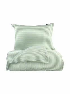 Liinavaatteet|Casa Stockmann Riga-pussilakana FOREST GREEN/WHITE STRIPED