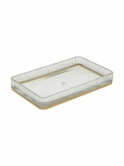 Kylpyhuonetarvikkeet|Villa Stockmann Rimini-lasitarjotin CLEAR GLASS/MATT GOLDEN