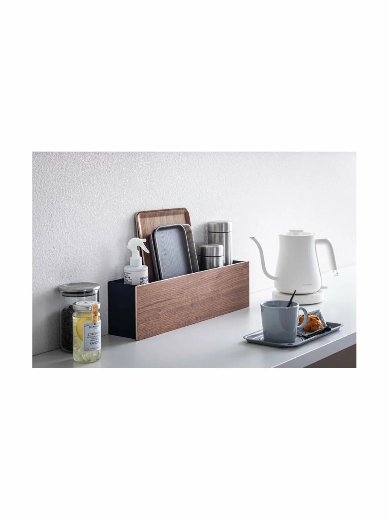 Säilytys|Yamazaki Rin Organizer Box -säilytyslaatikko BROWN/BLACK