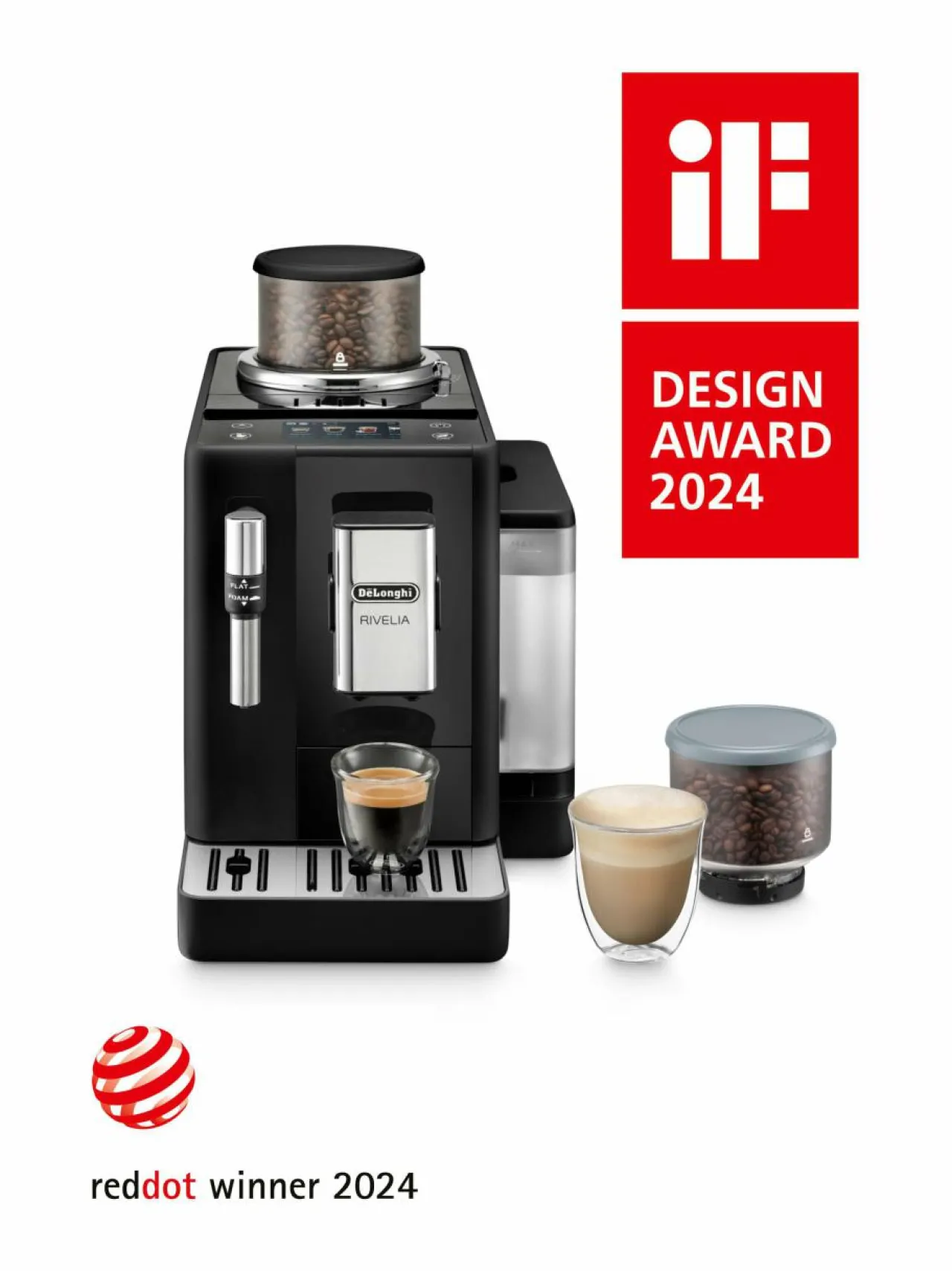 Kahvin- & Vedenkeittimet|Delonghi Rivelia-kahviautomaatti BLACK