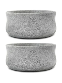 Ruokakupit Ja -Tarvikkeet|Laboni Rocky vuolukivi design ruokakulho - Tuplapakkaus