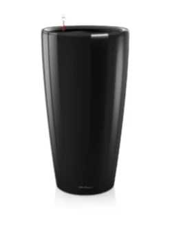 Ruukut & Istutusastiat|Lechuza Rondo Premium Musta Altakasteluruukku ∅30 korkeus 56cm MUSTA KIILTÄVÄPINTA