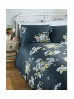 Liinavaatteet|Laura Ashley Rosemore-satiinipussilakanasetti 12 MID NIGHT