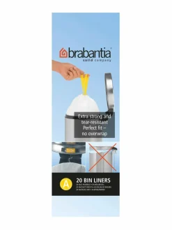 Roskakorit & -Pussit|Brabantia Roskapussi 3-5 l, 20 kpl VALKOINEN