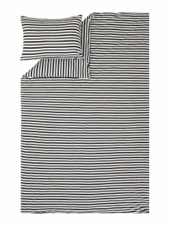 Liinavaatteet|Casa Stockmann Rotterdam Jersey -pussilakana 150 x 210 cm DK.BLUE/MEL GREEN/NATURAL WHITE