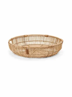 Keittiö- & Kattaustekstiilit|Lexington Round Rattan Tray -tarjotin 2200-M NATURAL