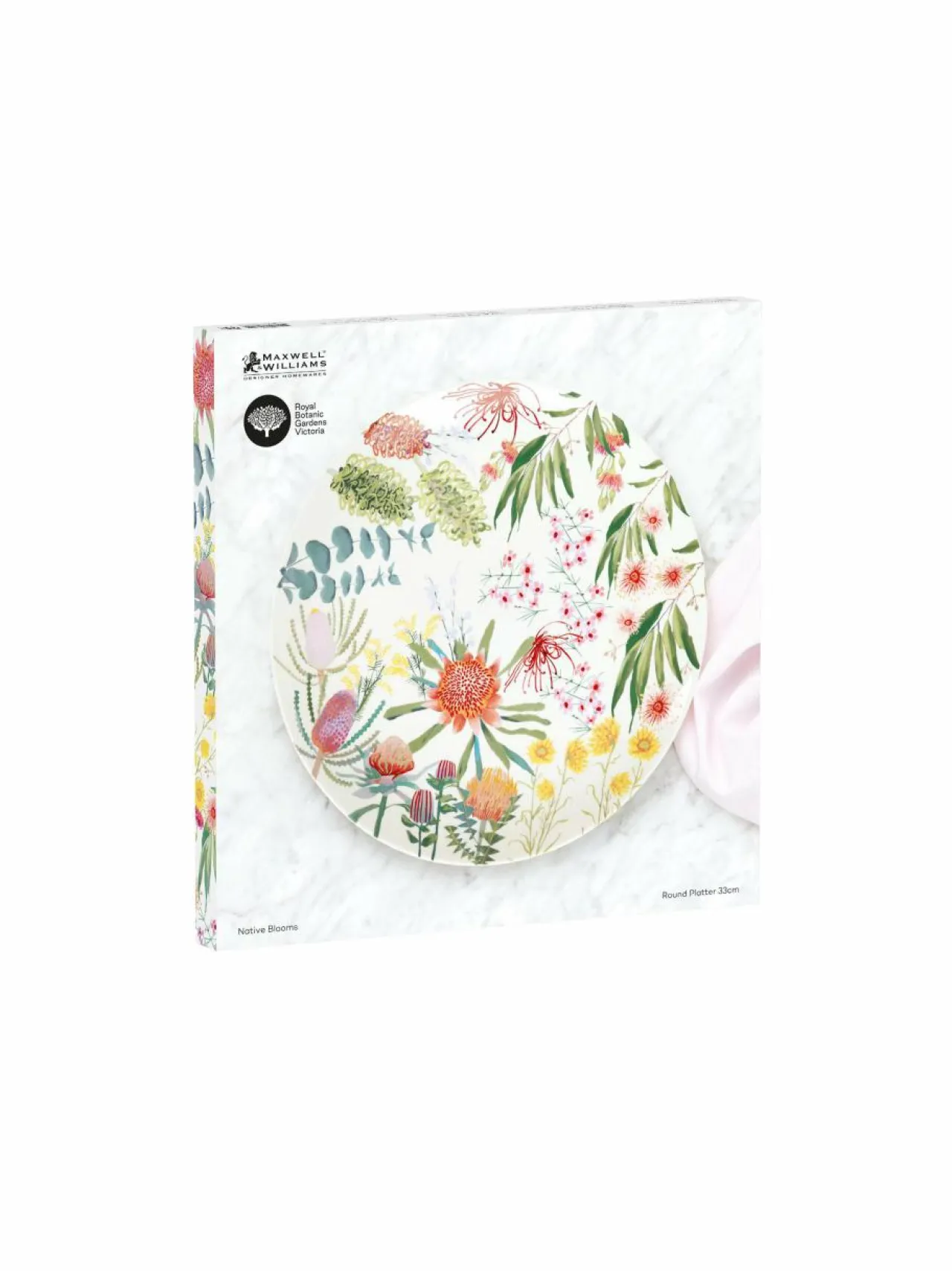 Tarjoiluastiat|Maxwell&Williams Royal Botanic Native Blooms -lautanen GREEN,YELLOW,PINK,LILA