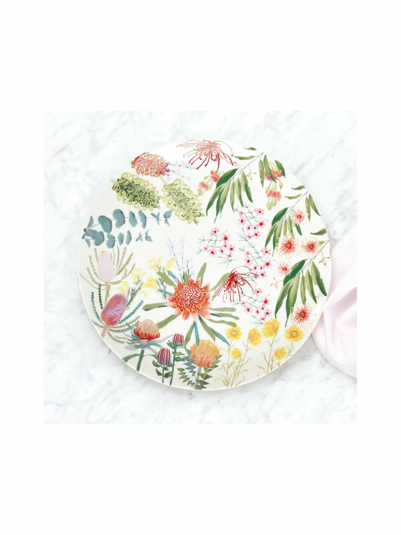 Tarjoiluastiat|Maxwell&Williams Royal Botanic Native Blooms -lautanen GREEN,YELLOW,PINK,LILA