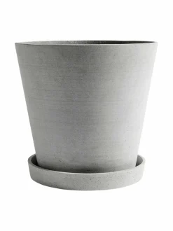 Ruukut & Istutusastiat|HAY Ruukku ja aluslautanen XXXL ø 34 cm HARMAA