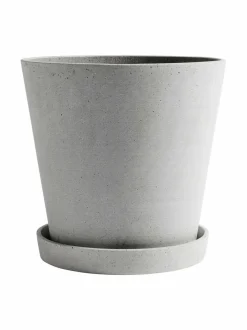 Ruukut & Istutusastiat|HAY Ruukku ja aluslautanen XXL ø 26 cm HARMAA