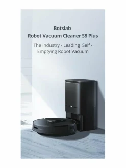 Pölynimurit|360 Robot S8 Plus -robottipölynimuri tyhjennystelakalla BLACK