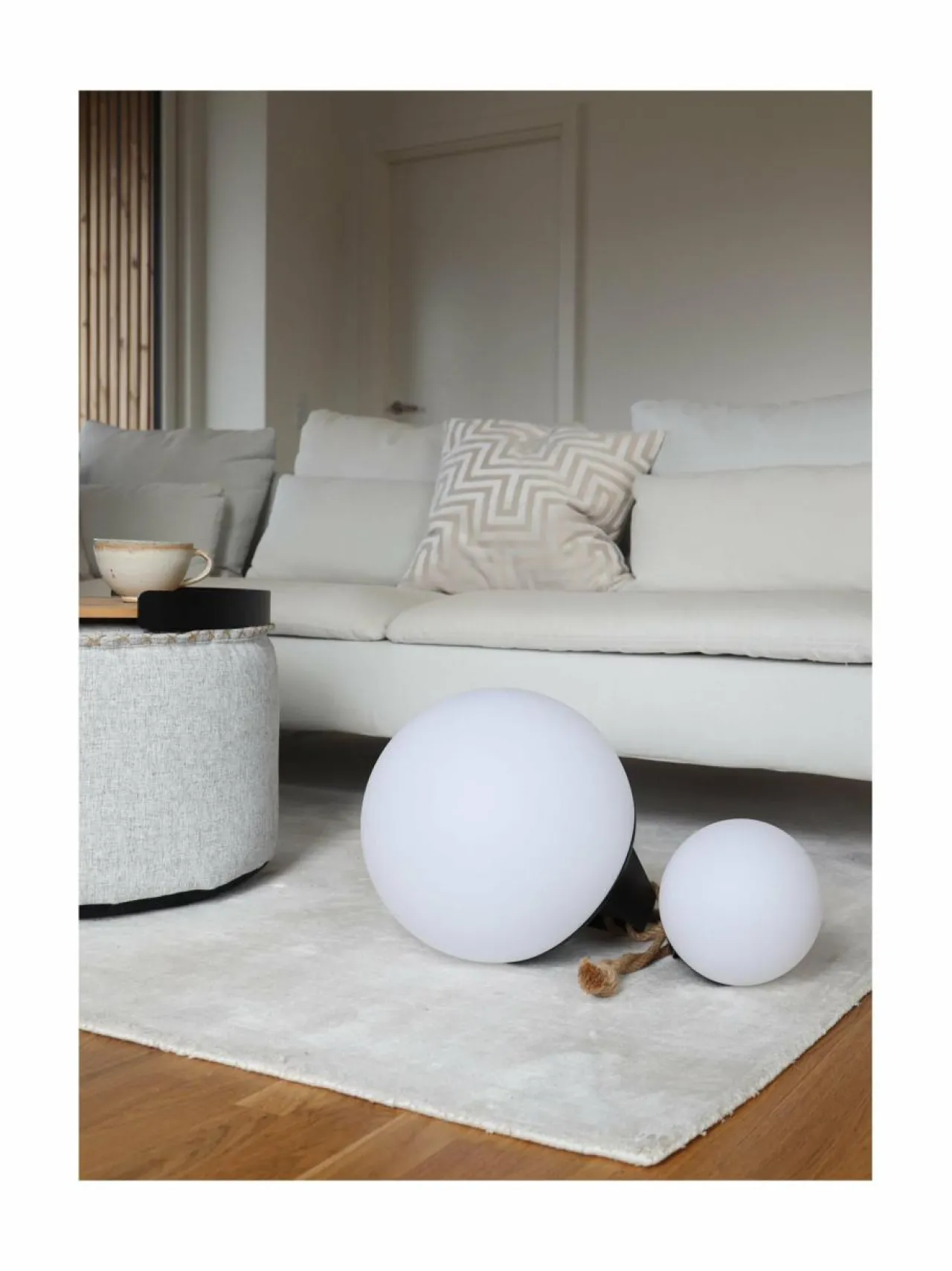 Sisustusvalosarjat|SACKit 250 - johdoton valaisin 30 cm WHITE