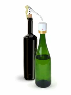 Baari- & Viinitarvikkeet|Pulltex Samppanjan korkki ja pullonavaaja WHITE