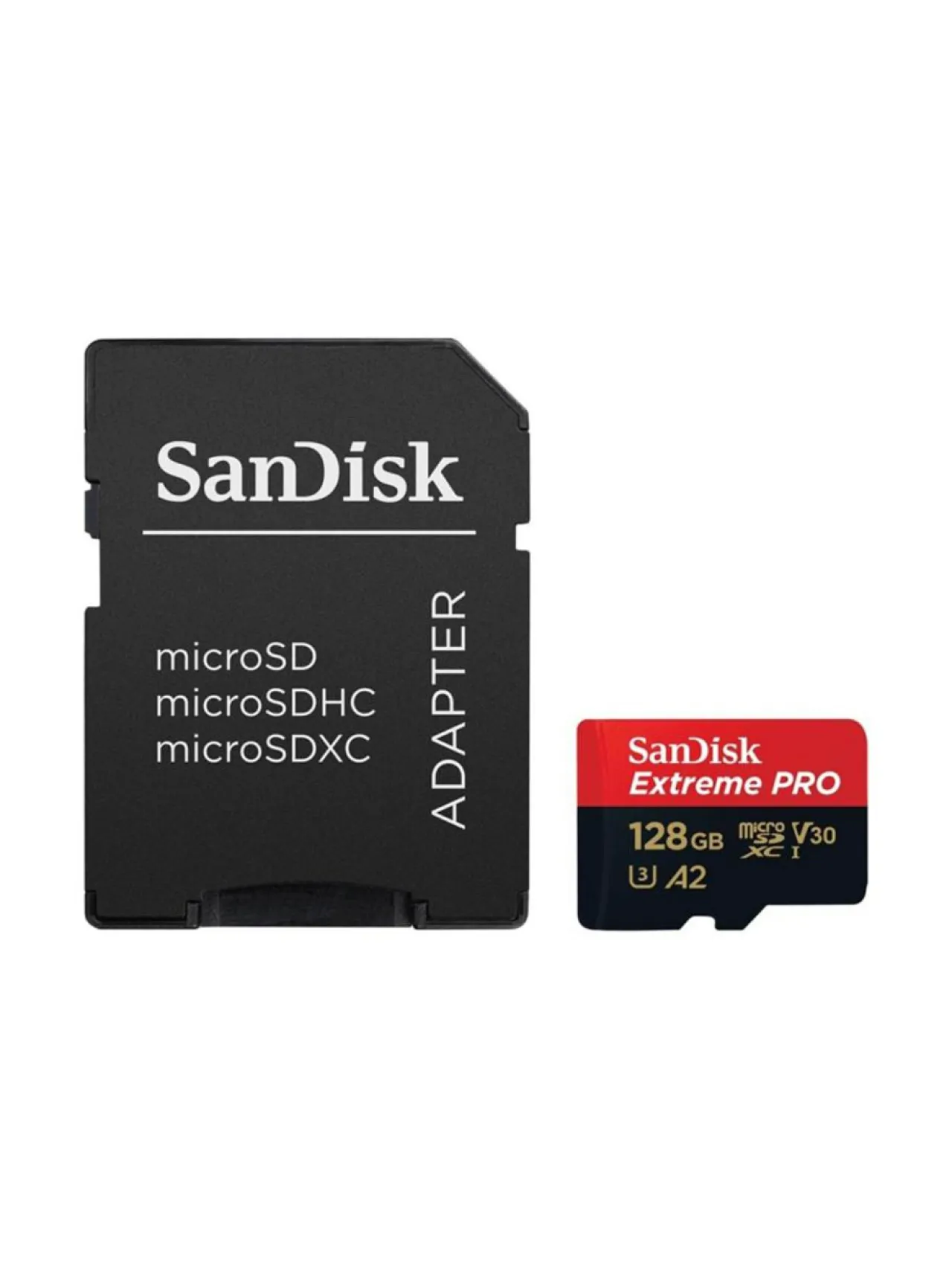 Kamerat|Sandisk Extreme Pro 128GB MicroSDXC (200MB/s) UHS-I (U3 / V30 / A2 / C10) muistikortti