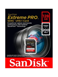 Kamerat|Sandisk Extreme Pro 128GB SDXC (200MB/s) UHS-I (U3 / V30) -muistikortti