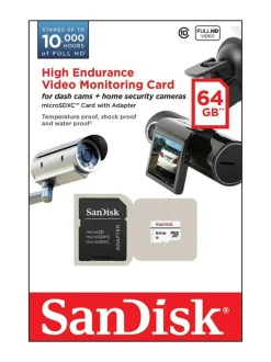 Kamerat|Sandisk High Endurance (U3 / Class 10 / V30) 64GB microSDXC muistikortti