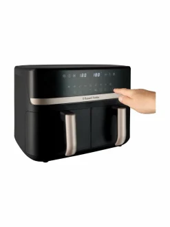 Muut Keittiölaitteet|Russell Hobbs Satisfry Dual Basket 9l Airfryer -kiertoilmakypsennin BLACK