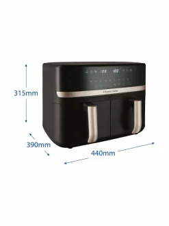 Muut Keittiölaitteet|Russell Hobbs Satisfry Dual Basket 9l Airfryer -kiertoilmakypsennin BLACK