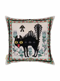 Sisustustyynyt|Klaus Haapaniemi & Co Scary Cat Velvet Cushion Cover -tyynynpäällinen GREY