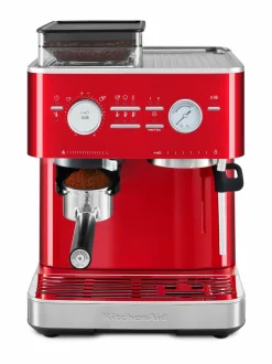 Kahvin- & Vedenkeittimet|KitchenAid Semi Auto Espresso KES6551 -puoliautomaattinen espressokone kahvimyllyllä CANDY APPLE