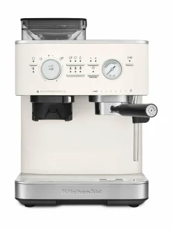 Kahvin- & Vedenkeittimet|KitchenAid Semi Auto Espresso KES6551 -puoliautomaattinen espressokone kahvimyllyllä PORCELAIN WHITE