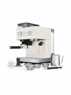 Kahvin- & Vedenkeittimet|KitchenAid Semi Auto Espresso KES6551 -puoliautomaattinen espressokone kahvimyllyllä PORCELAIN WHITE