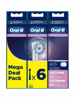 Hampaidenhoito|Oral-B SENSITIVE CLEAN -vaihtoharjat 6 kpl WHITE