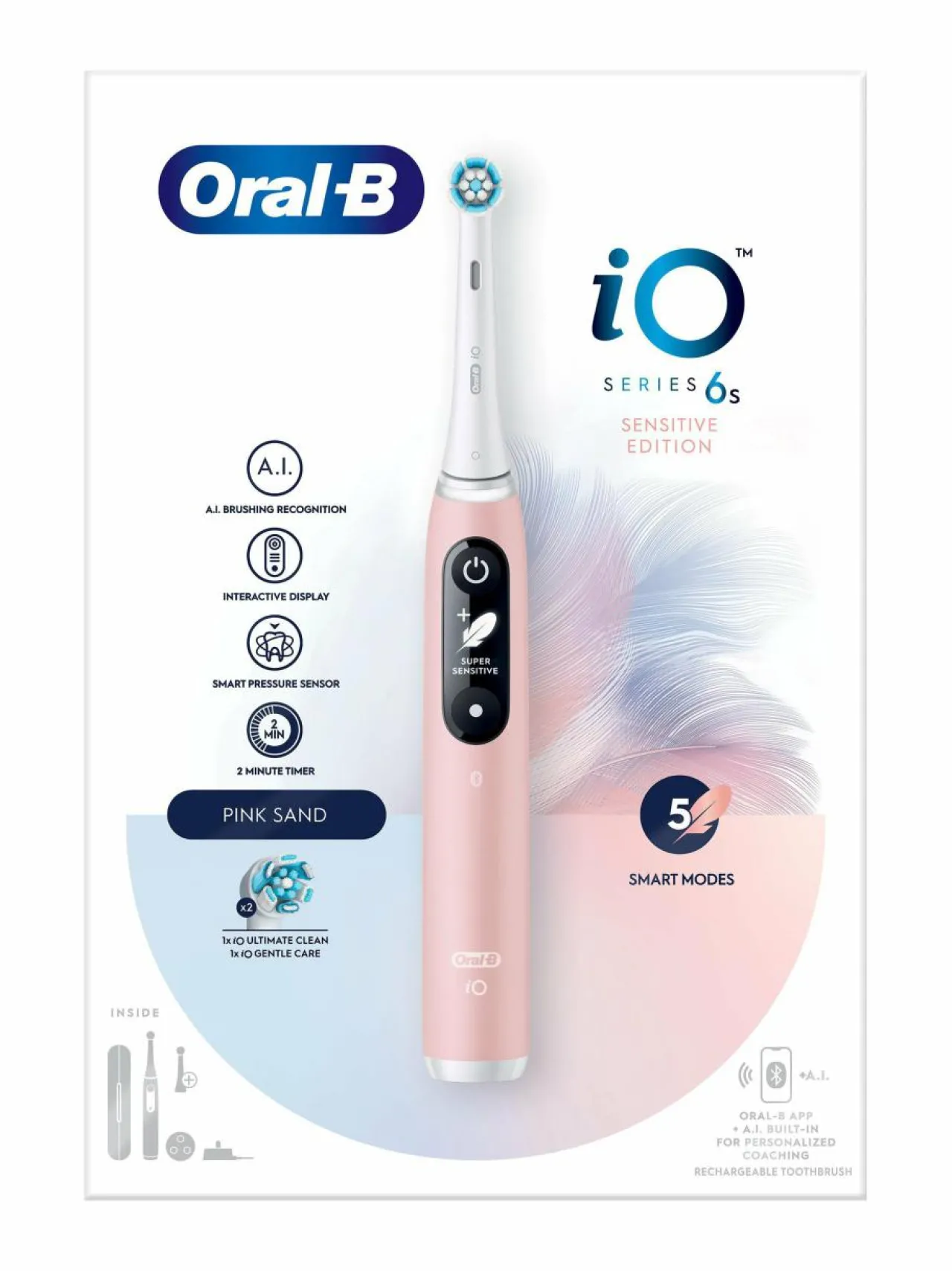 Hampaidenhoito|Oral-B Sähköhammasharja iO 6S PINK