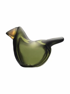 Koriste-Esineet|Iittala Sieppo-lasilintu SAMMALEENVIHREÄ