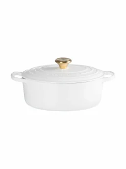 Keitto- & Paistoastiat|Le Creuset Signature Oval -valurautapata 27 cm WHITE