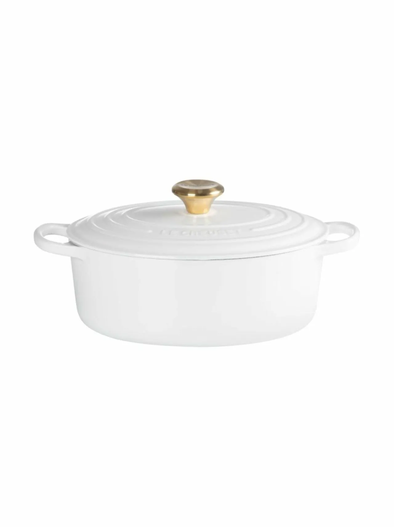 Keitto- & Paistoastiat|Le Creuset Signature Oval -valurautapata 27 cm WHITE