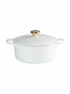 Keitto- & Paistoastiat|Le Creuset Signature Round -valurautapata 24 cm WHITE
