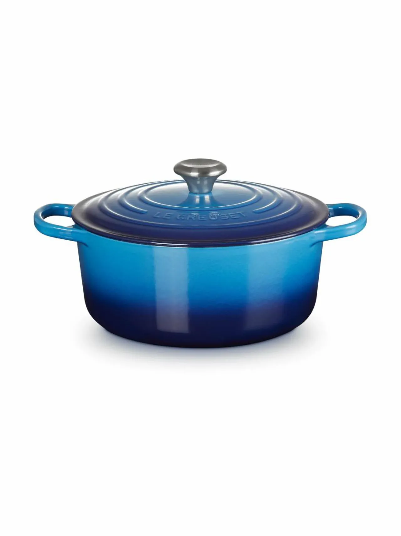 Keitto- & Paistoastiat|Le Creuset Signature-pyöreä valurautapata 4.2 l AZURE