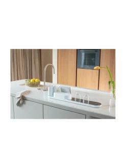 Keittiötarvikkeet|Brabantia SinkStyle Organiser -tiskipöytäsetti 3-osainen WHITE MINERAL FRESH WHITE