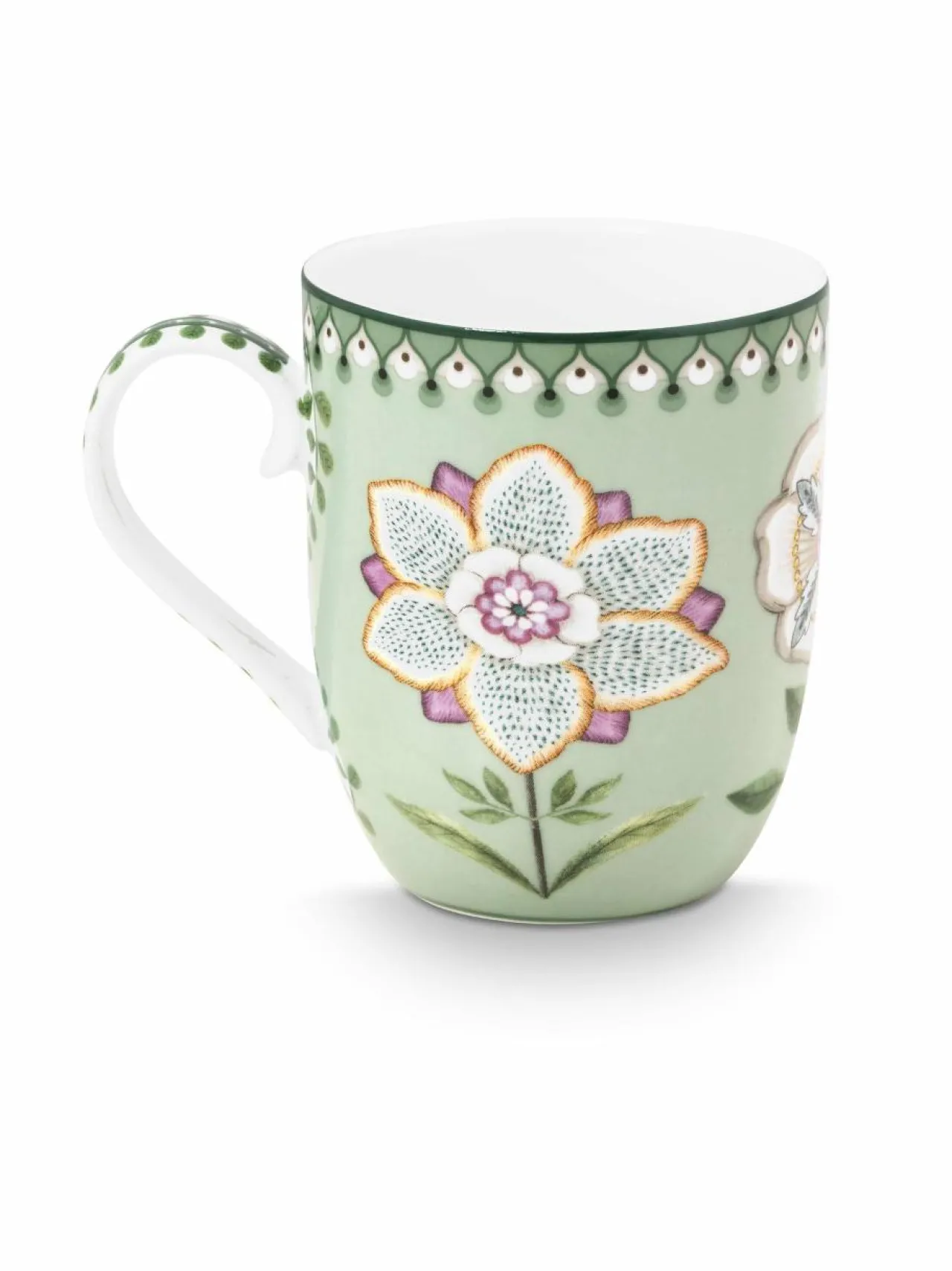 Mukit & Kupit & Asetit|PIP Studio Small Lily & Lotus -posliinimuki 145 ml LIGHT GREEN