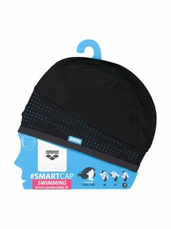 Kuntoilutarvikkeet|Arena Smart Cap -uimalakki pitkähiuksisille MUSTA/TURKOOSI