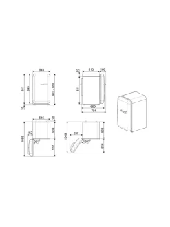 Jääkaapit Ja Pakastimet|Smeg FAB10HLCR6 Happy Bar jääkaappi, kermanvalkoinen vasenkätinen