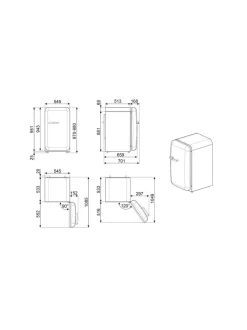 Jääkaapit Ja Pakastimet|Smeg FAB10HRPK6 Happy Bar jääkaappi, vaaleanpunainen oikeakätinen