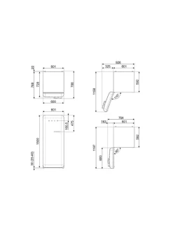Jääkaapit Ja Pakastimet|Smeg FAB28LOR5 Jääkaappi, oranssi vasenkätinen