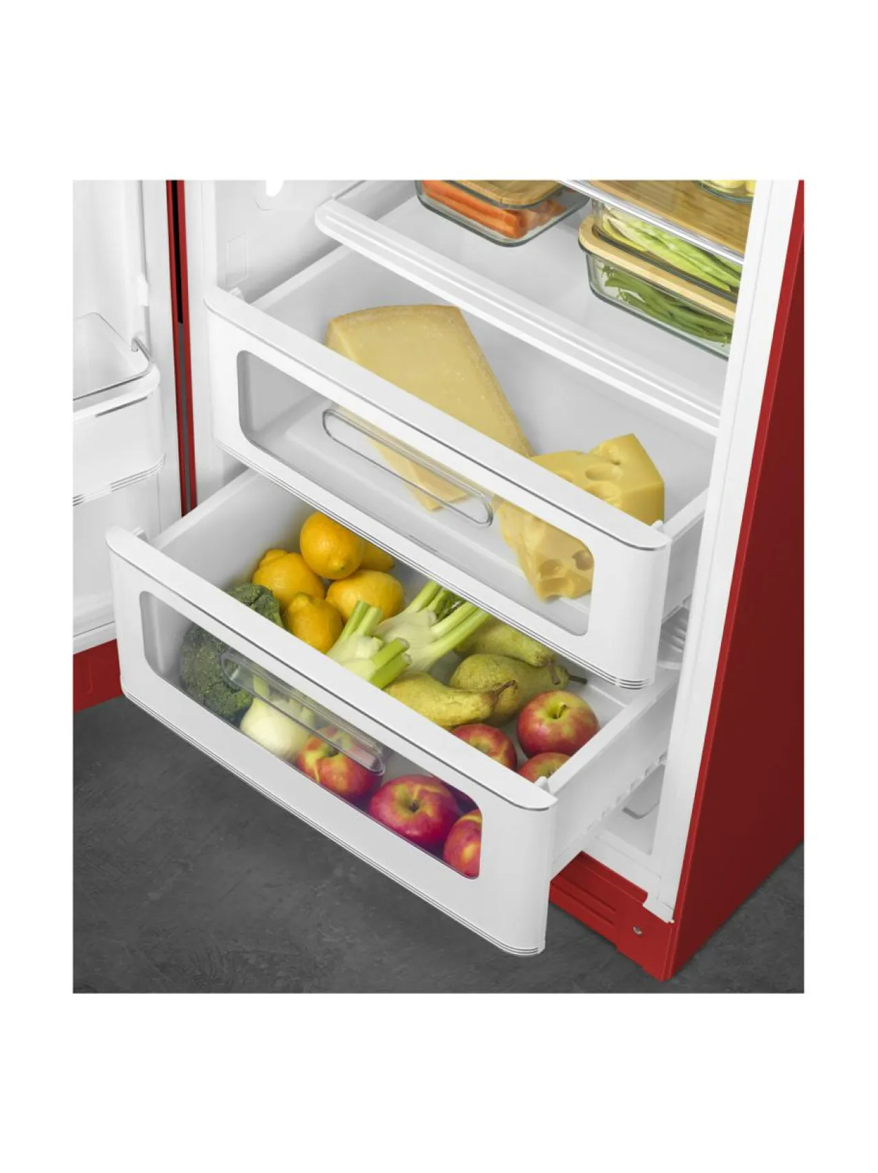 Jääkaapit Ja Pakastimet|Smeg FAB28LRD5 Jääkaappi, punainen vasenkätinen