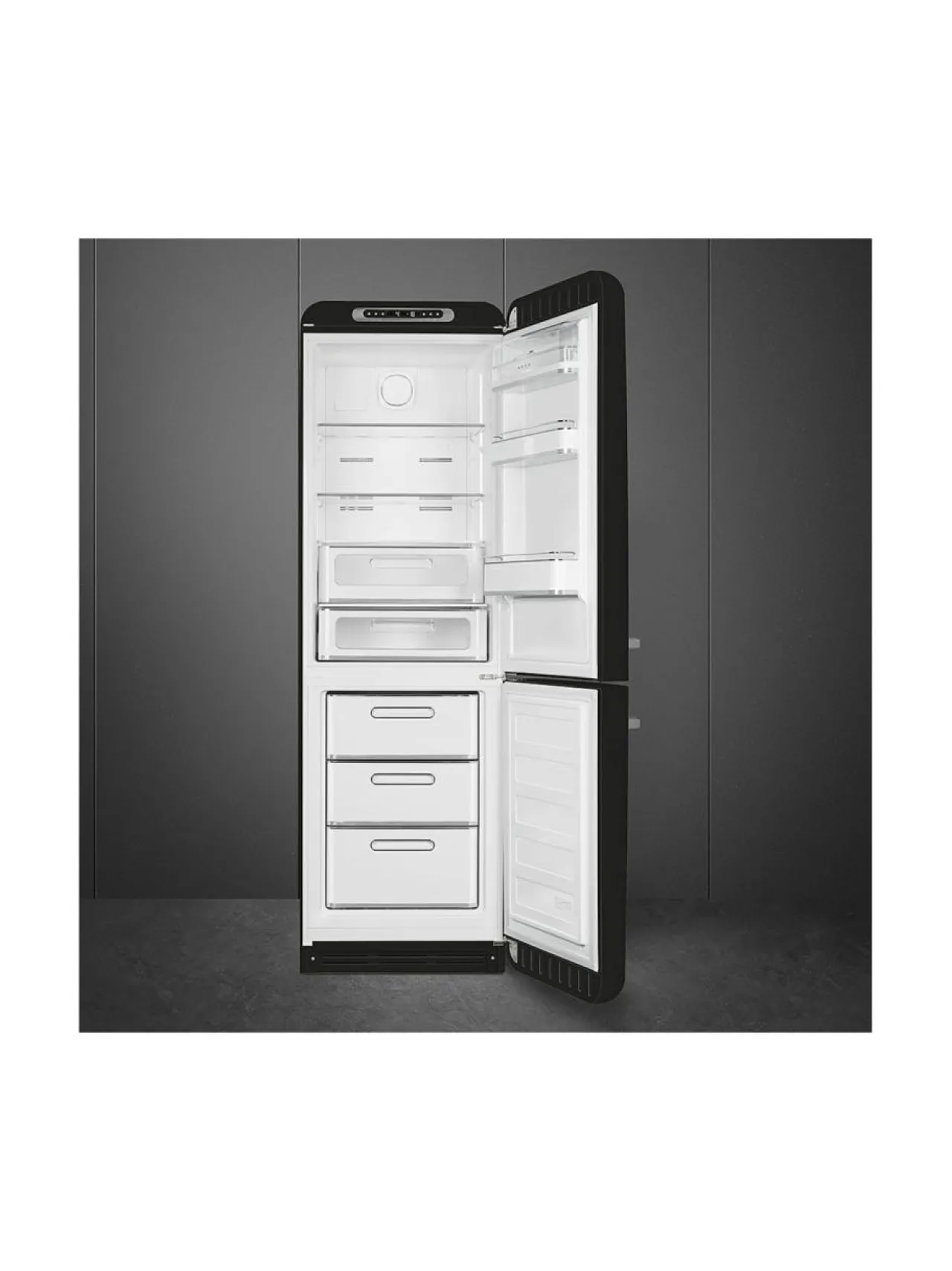 Jääkaapit Ja Pakastimet|Smeg FAB32RBL5 -jääkaappipakastin, musta oikeakätinen